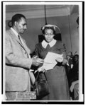 Clarence Mitchell, Director of the Washington Bureau, NAACP, and Mrs. Beatrice Young of Jackson, Mississippi, who testified before the Senate Subcommittee on Constitutional Rights last week