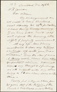 Letter from Henry Clarke Wright, Cleveland, [Ohio], to William Lloyd Garrison, Dec[ember] 14 / [18]68