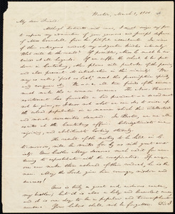 Thumbnail for Letter from William Lloyd Garrison, Boston, [Mass.], to George William Benson, March 8, 1838