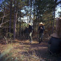 Soldiers on a military exercise at the U.S. Army training facility at Fort McClellan near Anniston, Alabama.