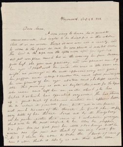 Letter from Anne Warren Weston, Weymouth, [Mass.], to Maria Weston Chapman, Oct. 23, 1838