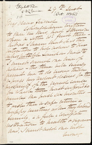 Letter from Elizabeth Pease Nichol, to William Lloyd Garrison, 29th [October 1846]