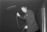 Eddie Floyd performing on stage at the Laicos Club in Montgomery, Alabama.