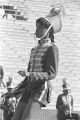 Thumbnail for Drum major or majorette performing with a marching band on the field during homecoming activities for Alabama State College on Thanksgiving Day in Montgomery, Alabama.