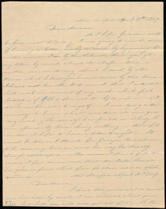 Letter from Deborah Weston, New Bedford, [Mass.], to Anne Warren Weston, April 13th [through 16], 1839