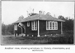 Macon county rural schools; Sweet Gum rural school; View of windows in library, cloakrooms, and workroom