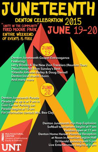 Flyer: Juneteenth, Denton Celebration 2015