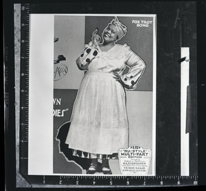 H-1641, Ada Brown in Aunt Jemima costume from sheet music cover