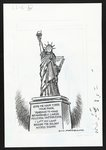 Thumbnail for [Statue of Liberty with sad expression holding account book; political contributions]