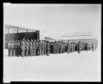 99th Pursuits' graduating air mechanics' class in front hanger