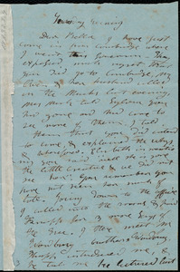 Thumbnail for Letter from Mary Weston to Deborah Weston, Tuesday Evening