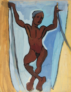 Standing Male Nude with Arms Raised