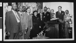 Charlotta Bass holds a group meeting on behalf of the California Eagle, Pasadena, ca. 1941-1950