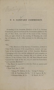 Thumbnail for A meeting of the Associate Members of the U.S. Sanitary Commission...