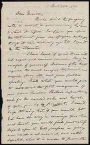 Letter to] Dear Garrison [manuscript