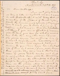 Letter from Samuel Lee, New Ipswich, to Amos Augustus Phelps, Sept. 14. 1837