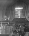 Martin Luther King, Jr., speaking to an audience at Brown Chapel AME Church in Selma, Alabama.