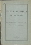 Early syphilis in the Negro Maryland medical journal