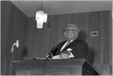 Martin Luther King, Sr., speaking to an audience at Holt Street Baptist Church in Montgomery, Alabama.