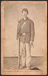 [Sergeant Eli J. Irvine of Co. K, 199th Pennsylvania Infantry Regiment in uniform with bayoneted rifle]