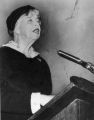 Eleanor Roosevelt speaks against segregation, Syracuse