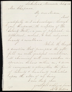 Letter from Mary H. Watson, Lakeland, Minnesota, to Maria Weston Chapman, Feb. 3, [18]58