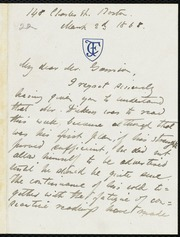 Letter to] My dear Mr. Garrison [manuscript