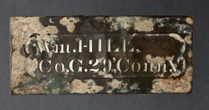 Brass stencil for William Hill