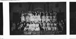 Brides and Grooms - - "Million Dollar Wedding" Metropolitan Baptist Church, Feb 28 '30 [cellulose acetate photonegative, banquet camera format]