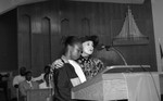 Woman in Podium, Los Angeles, 1993