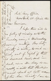 Letter to] Dear Garrison [manuscript