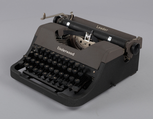 Underwood typewriter and case