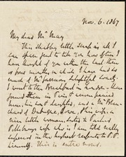 Letter to] My dear Mr. May [manuscript