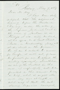 Copy of letter from William Lloyd Garrison, Roxbury, [Mass.], to Samuel May, May 7, 1867