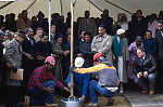 Members of the King family arrive in 1998 at Freedom Plaza, a wide space on Pennsylvania Avenue, where workers lower a time capsule containing some of the belongings of Martin Luther King, Jr., who worked on his "I Have a Dream" speech in the nearby Willard Hotel