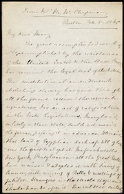 Letter to] My dear Mary [manuscript