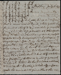 Letter from Mary Anne Estlin, Dublin, [Ireland], to Emma Forbes Weston, July 9, 1852