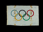 Olympic flag autographed by athletes of the 1968 Mexico City Games