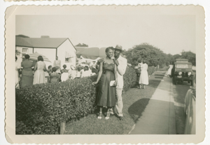 Thumbnail for Digital image of a couple outside a gathering on Martha's Vineyard