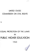 Equal protection of the laws in public higher education