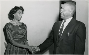 Female Student Greets Faculty Member, Storer College, Harpers Ferry, W. Va.