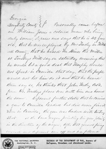 Affidavit of William Jones: Dougherty County, Georgia, 1868 Sept. 28