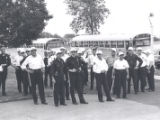 Police gather after riot, Rochester, NY, 1964
