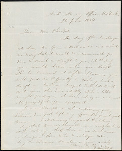 Thumbnail for Letter from Elizur Wright, New York, to Amos Augustus Phelps, 1834 June 26