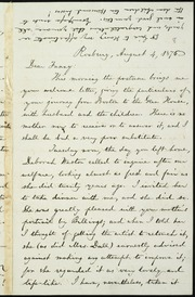 Letter to] Dear Fanny [manuscript