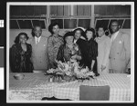 Charlotta Bass at a celebration with the staff of the California Eagle, Los Angeles, ca. 1951-1960