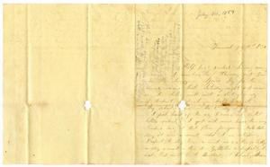 Letter from Elvira Moore to Josephus C. Moore, July 10, 1859