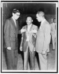 [Standing, left to right: Rajmohan Gandhi, Martin Luther King, Jr., and Roy Wilkins]