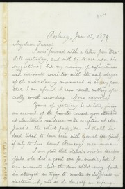 Letter to] My dear Fanny [manuscript