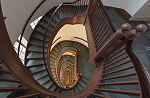 Stairway. Thurgood Marshall U.S. Courthouse in the financial district of New York City